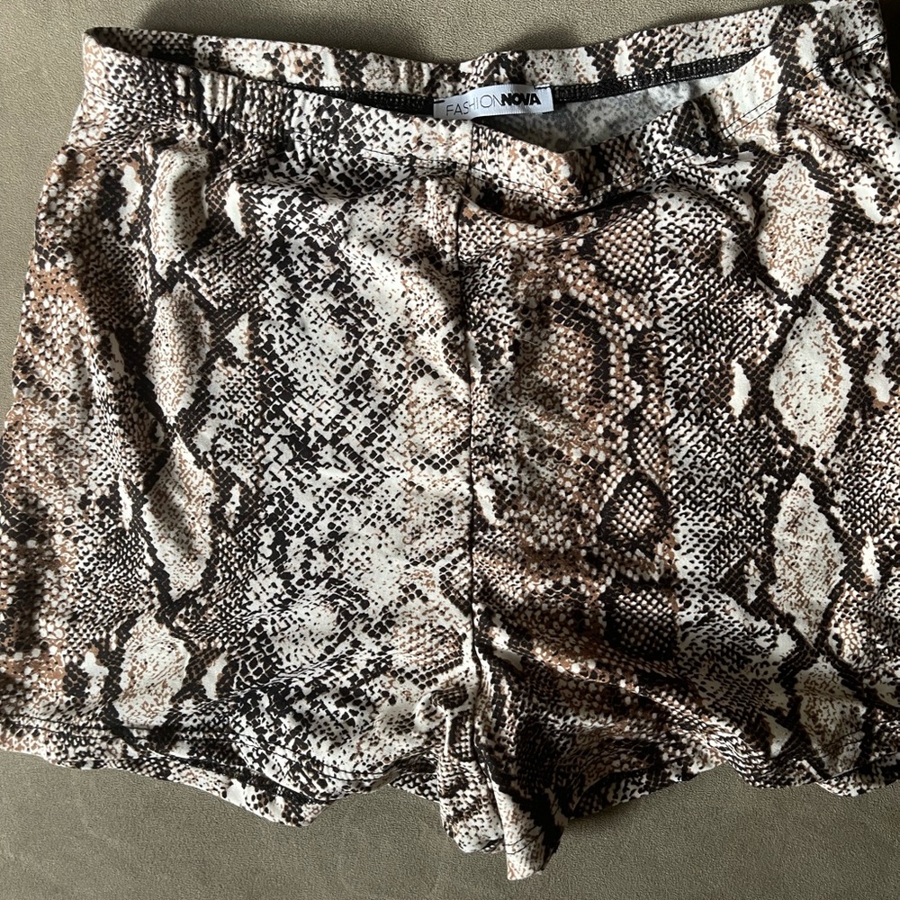 Snake Print Shorts